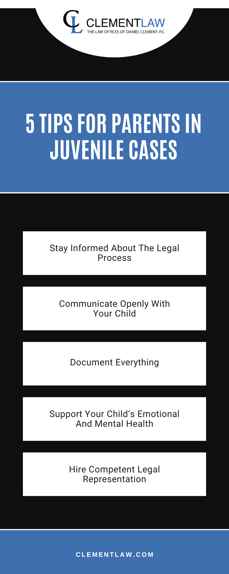 5 Tips For Parents In Juvenile Cases Infographic